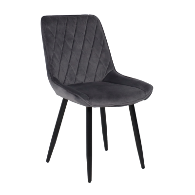 Стул NIKA, серый велюр HLR-21/черный